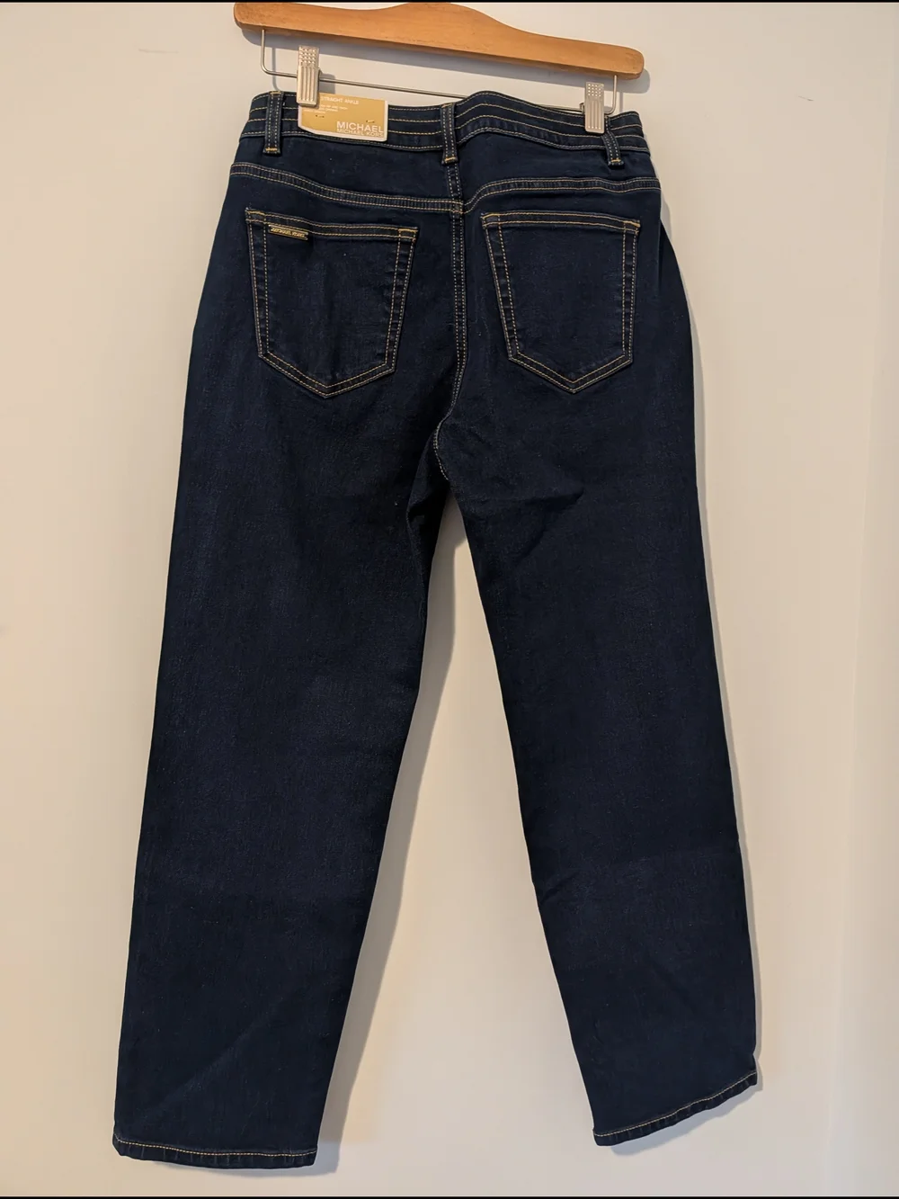 Michael Kors Women's Dark Blue Straight-Leg Jeans